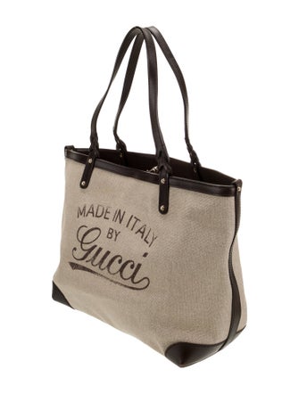 Gucci Canvas Craft Tote Large