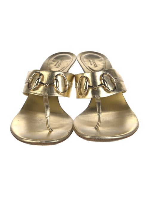 Gucci Horsebit Accent Leather Slides