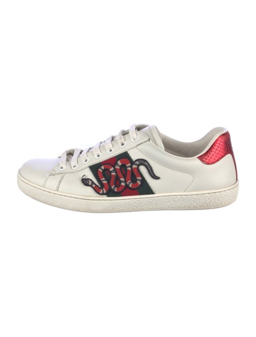 Gucci Web Accent Leather Sneakers
