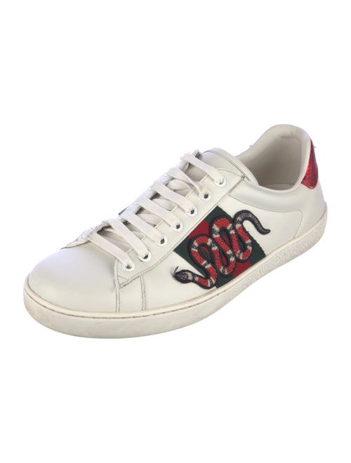 Gucci Web Accent Leather Sneakers
