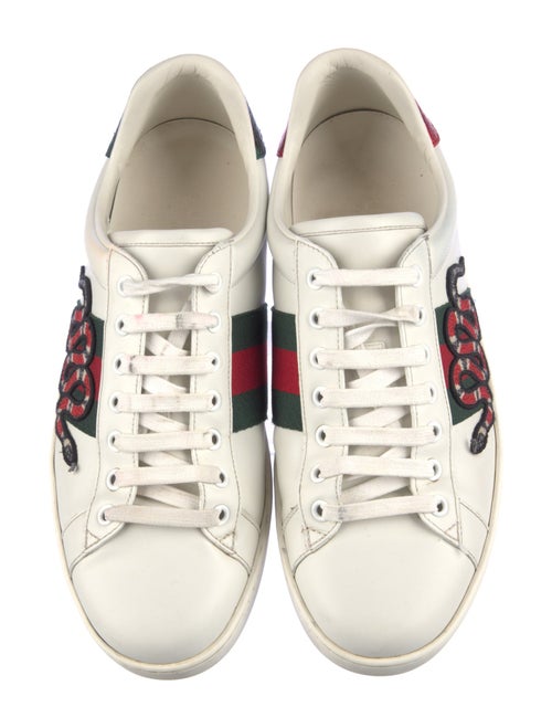 Gucci Web Accent Leather Sneakers