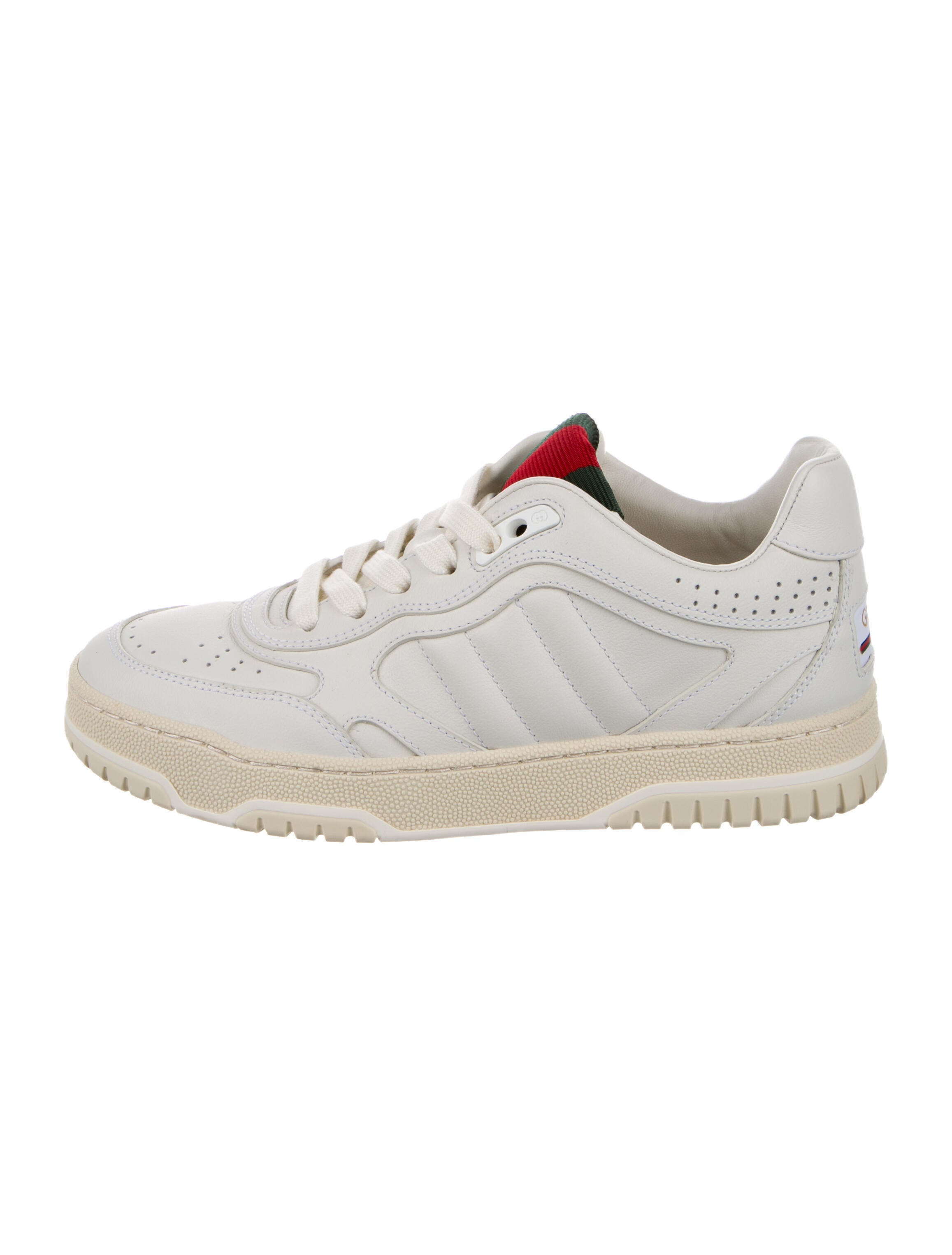 Gucci Web Accent Leather Sneakers