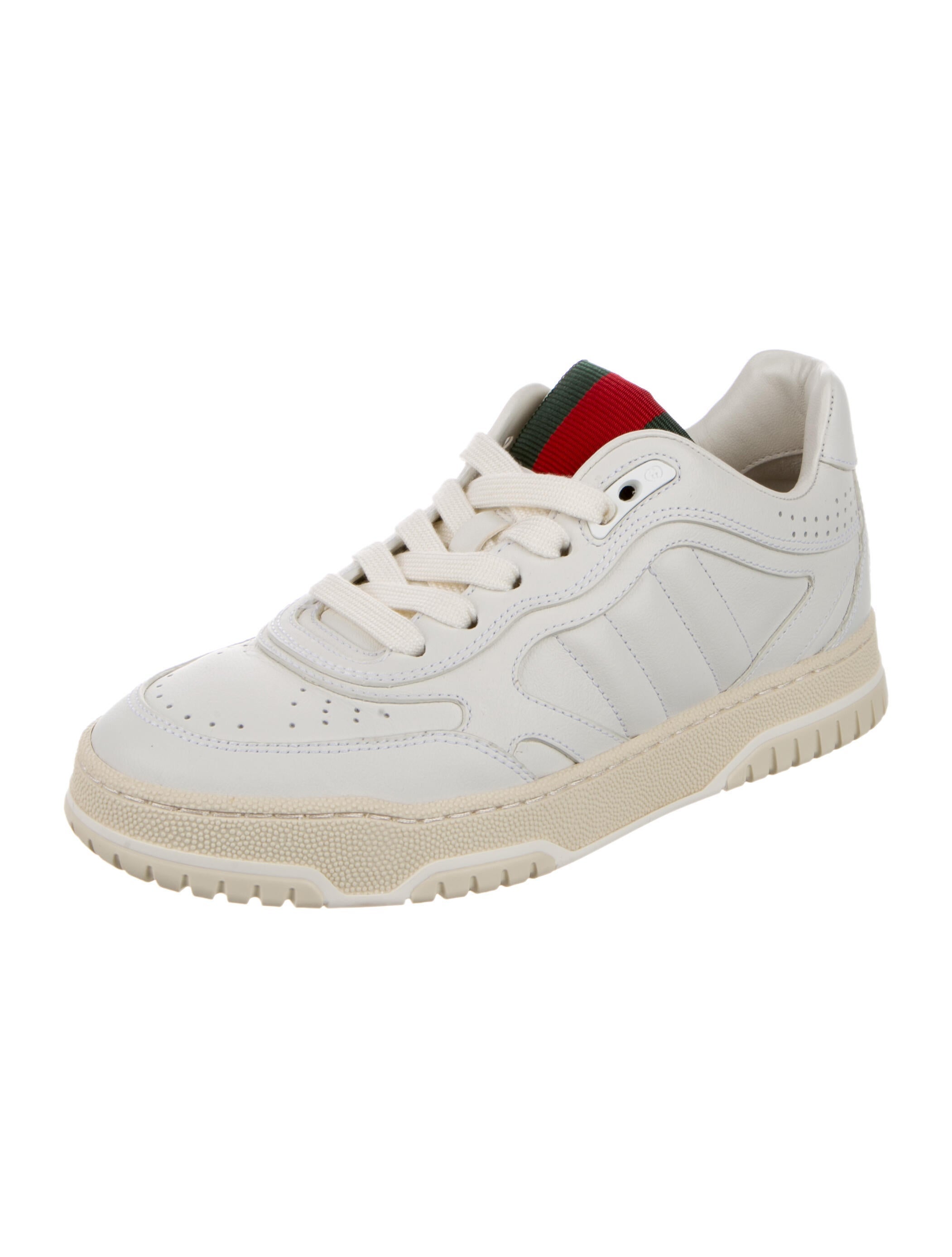 Gucci Web Accent Leather Sneakers