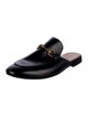 Gucci Horsebit Accent Leather Slippers