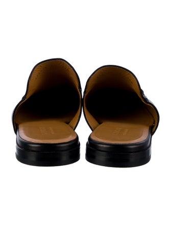 Gucci Horsebit Accent Leather Slippers