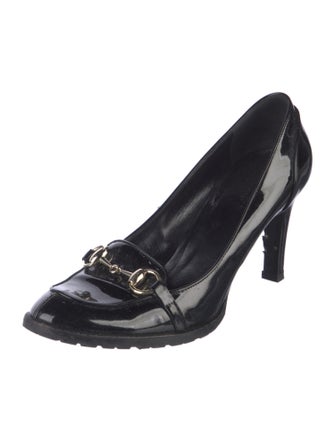 Gucci 1955 Horsebit Accent Patent Leather Pumps