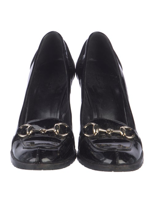 Gucci 1955 Horsebit Accent Patent Leather Pumps