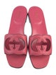 Gucci Interlocking G Logo Leather Slides