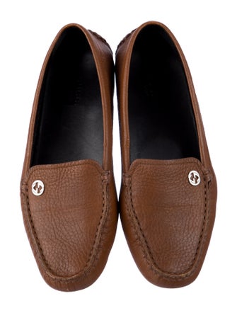 Gucci Interlocking G Logo Leather Loafers