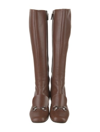 Gucci Horsebit Accent Leather Riding Boots