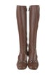 Gucci Horsebit Accent Leather Riding Boots
