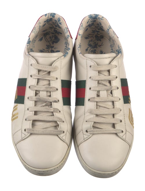 Gucci Web Accent Leather Sneakers