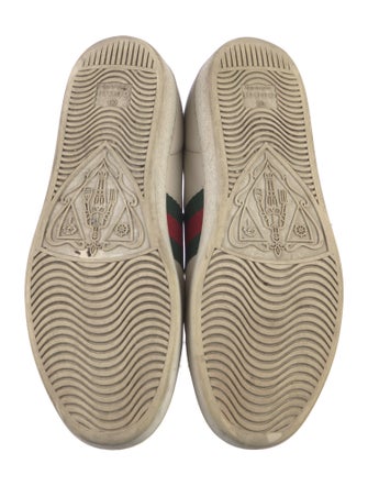 Gucci Web Accent Leather Sneakers
