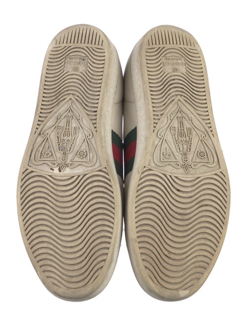 Gucci Web Accent Leather Sneakers