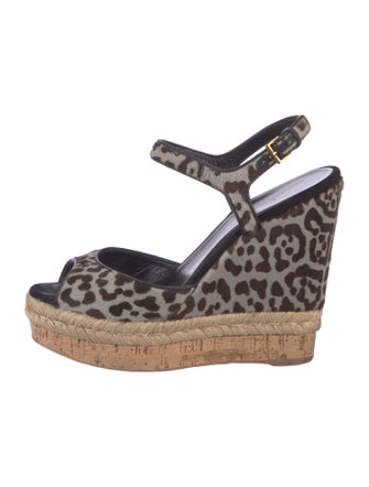 Gucci Ponyhair Animal Print Espadrilles