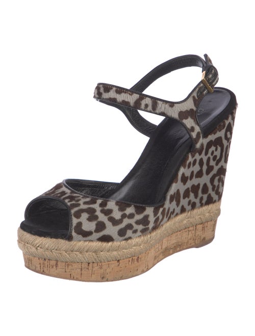 Gucci Ponyhair Animal Print Espadrilles