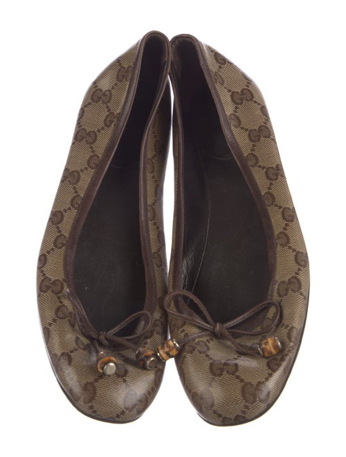Gucci GG Plus Bow Accents Ballet Flats