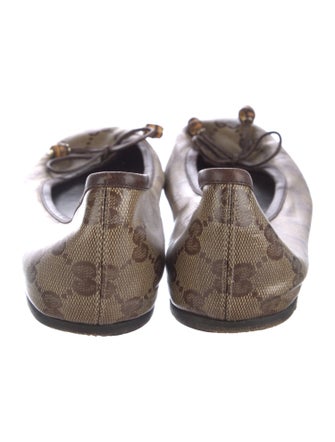 Gucci GG Plus Bow Accents Ballet Flats