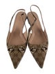 Gucci GG Canvas Canvas Slingback Flats