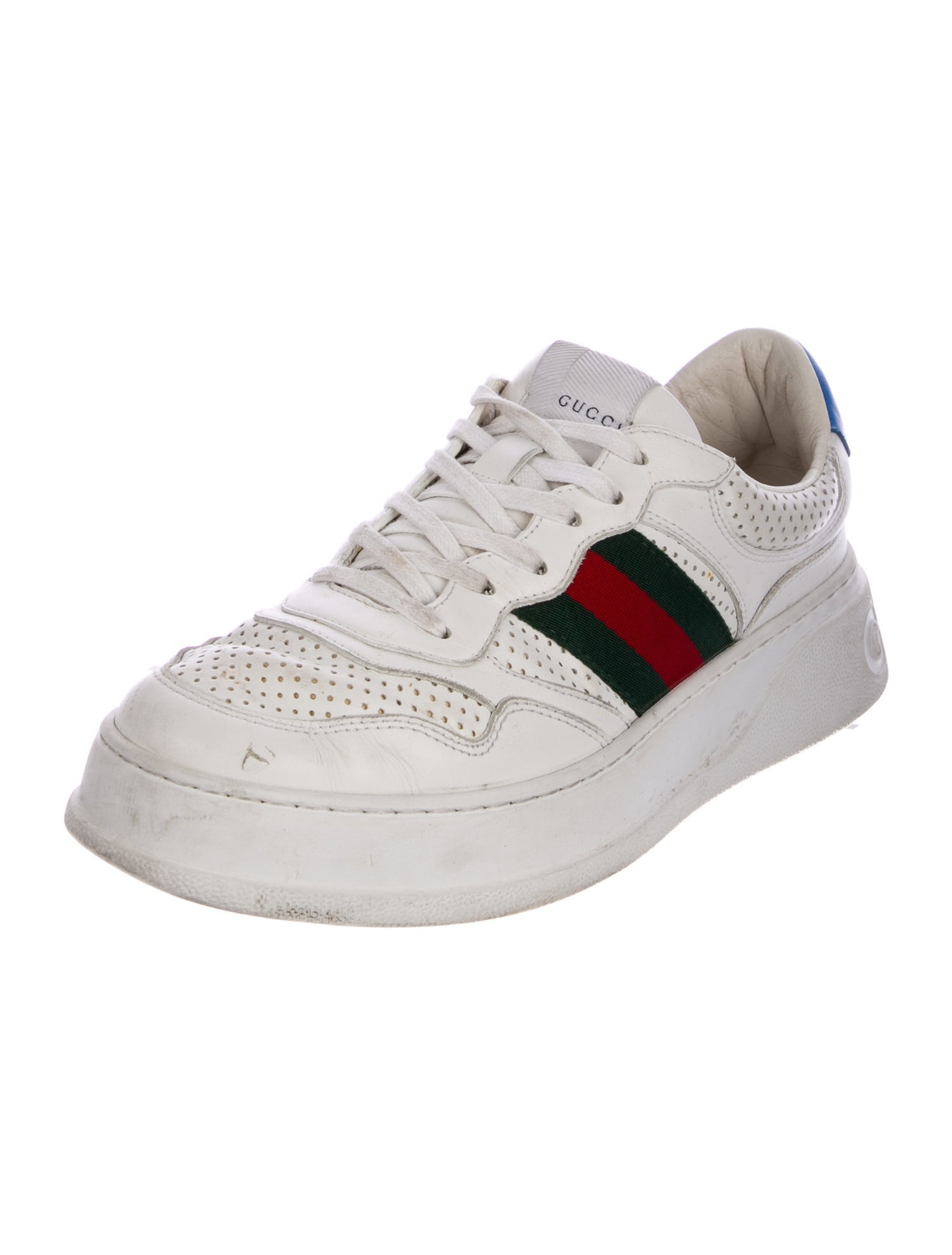 Gucci Web Accent Leather Sneakers