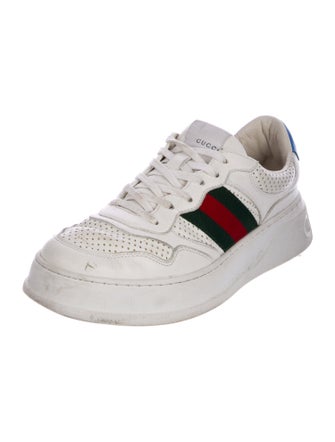 Gucci Web Accent Leather Sneakers