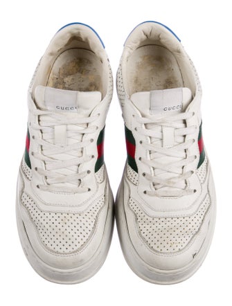 Gucci Web Accent Leather Sneakers
