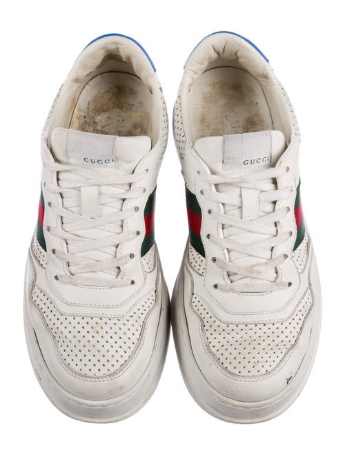 Gucci Web Accent Leather Sneakers