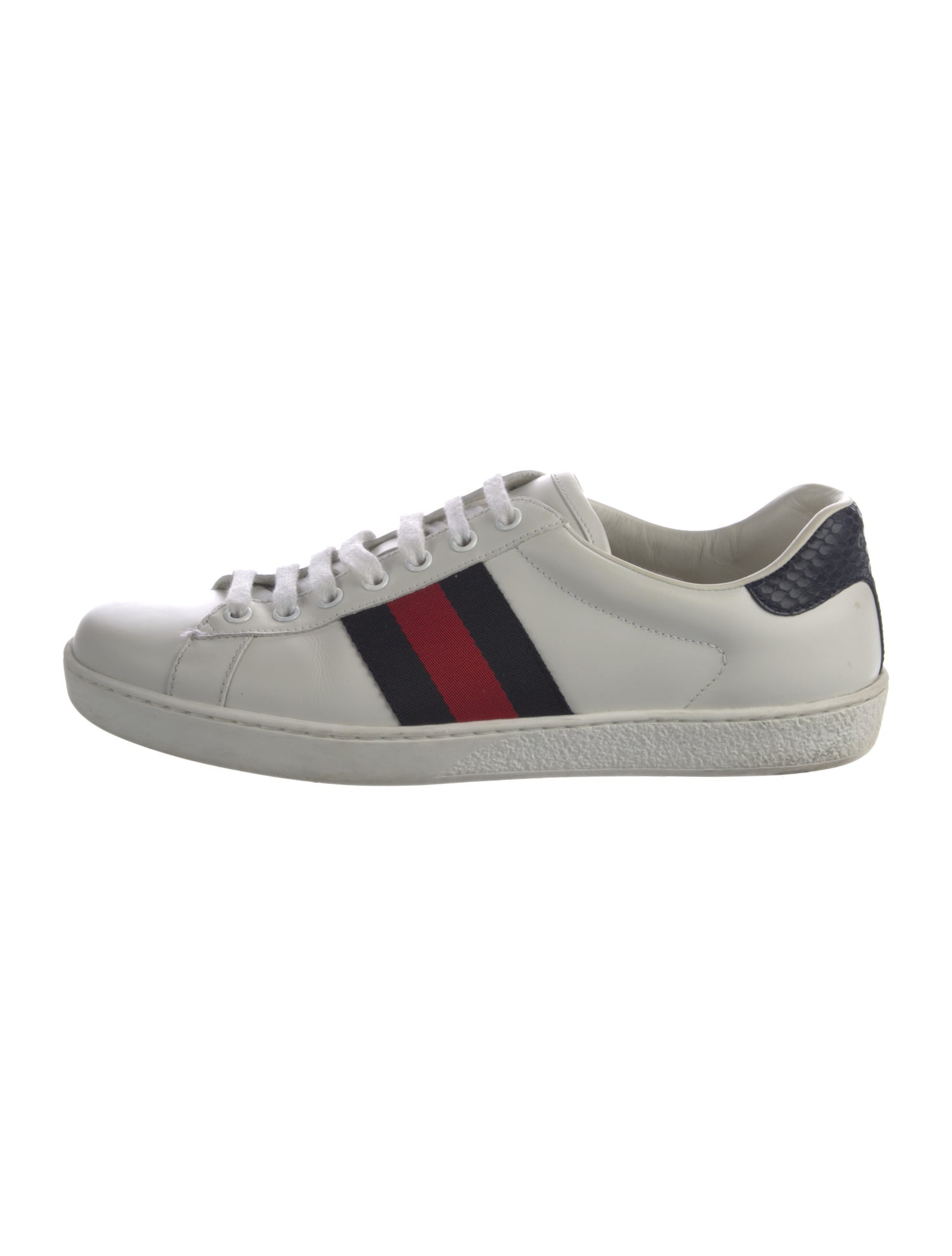 Gucci Web Accent Leather Sneakers