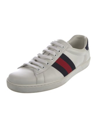 Gucci Web Accent Leather Sneakers