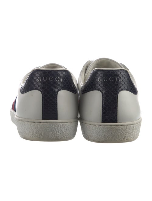 Gucci Web Accent Leather Sneakers