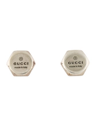 Gucci Hexagon Trademark Stud Earrings