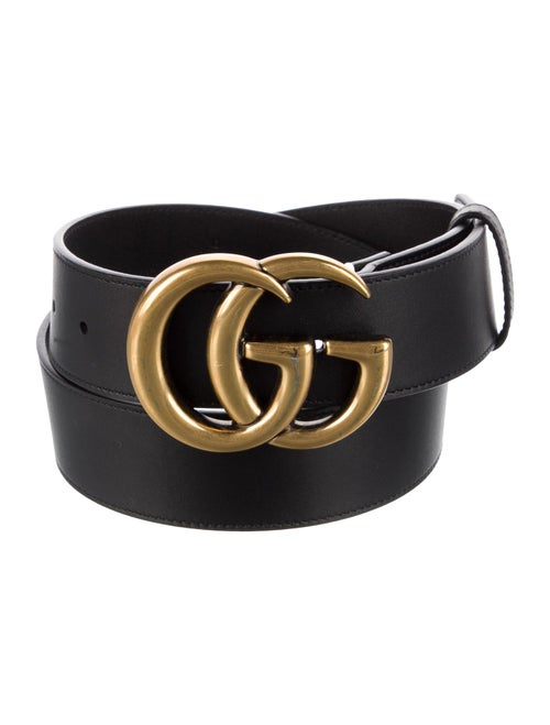 Gucci Double G Logo Leather Belt