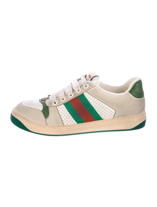 Gucci Web Accent Leather Sneakers