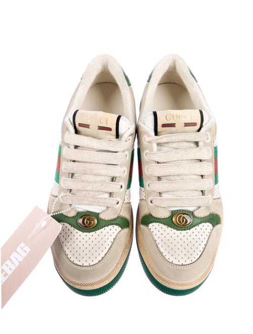 Gucci Web Accent Leather Sneakers