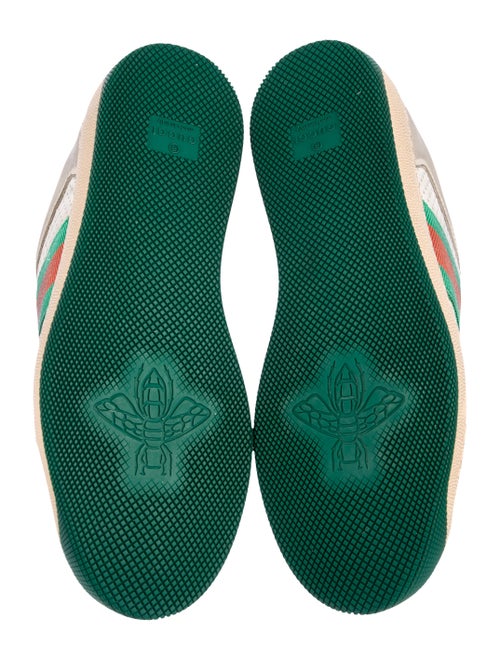 Gucci Web Accent Leather Sneakers
