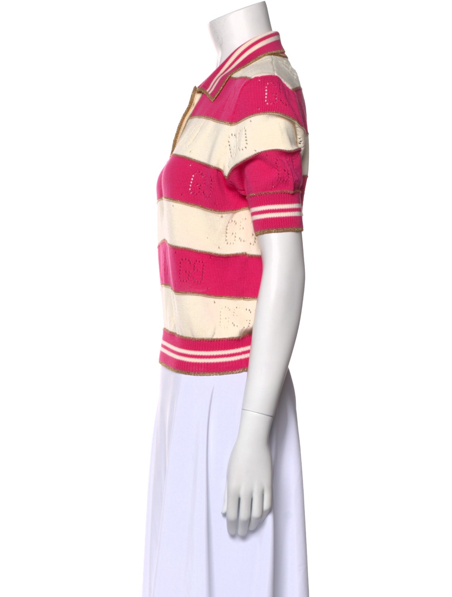 Gucci Striped Short Sleeve Polo