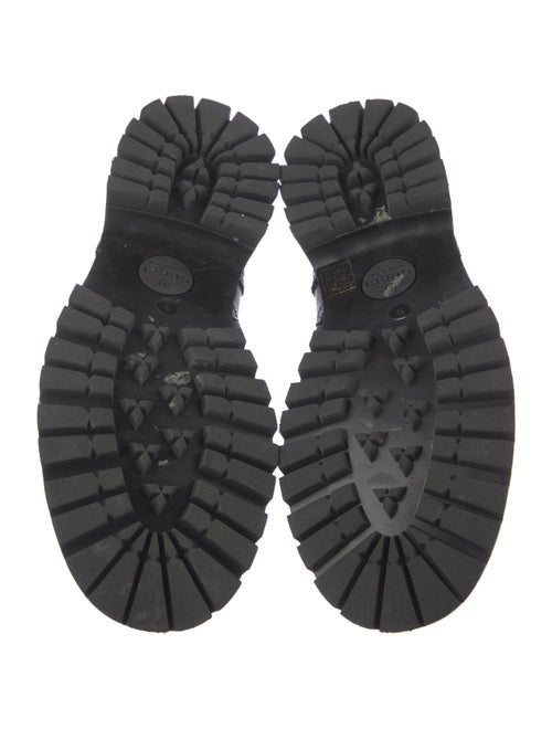 Gucci Sylvie Web Accent Leather Combat Boots