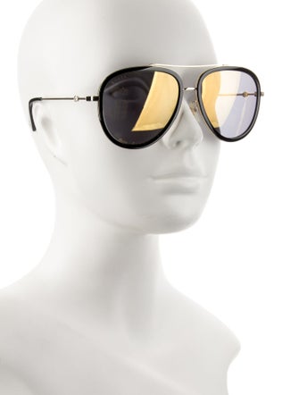 Gucci Interlocking G Logo Aviator Sunglasses