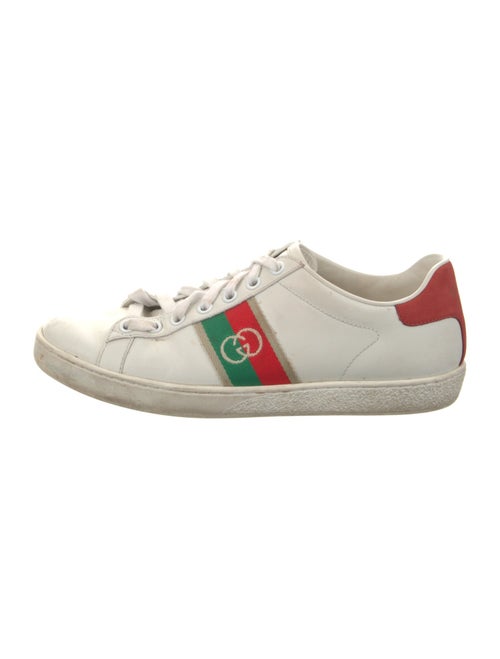 Gucci Web Accent Leather Sneakers