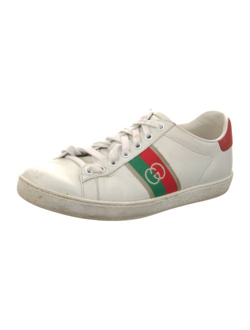 Gucci Web Accent Leather Sneakers