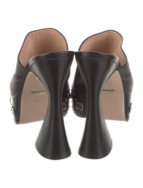 Gucci GG Logo Leather Mules