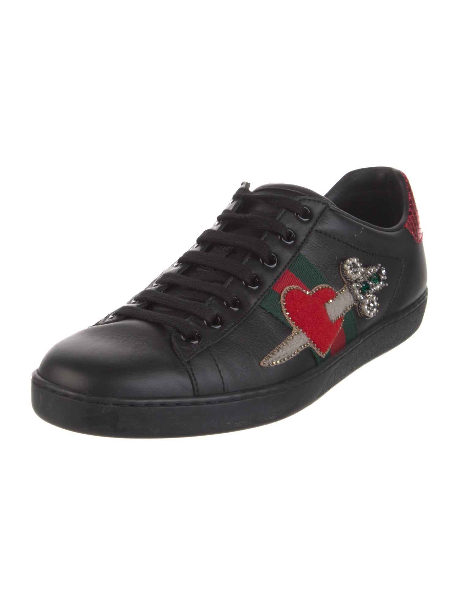 Gucci Leather Printed Sneakers