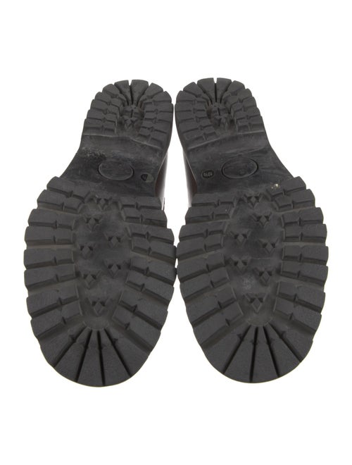 Gucci Web Accent Leather Loafers