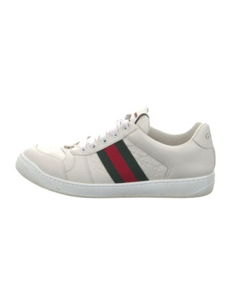 Gucci Web Accent Leather Sneakers