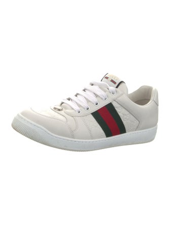 Gucci Web Accent Leather Sneakers