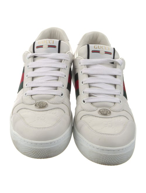 Gucci Web Accent Leather Sneakers