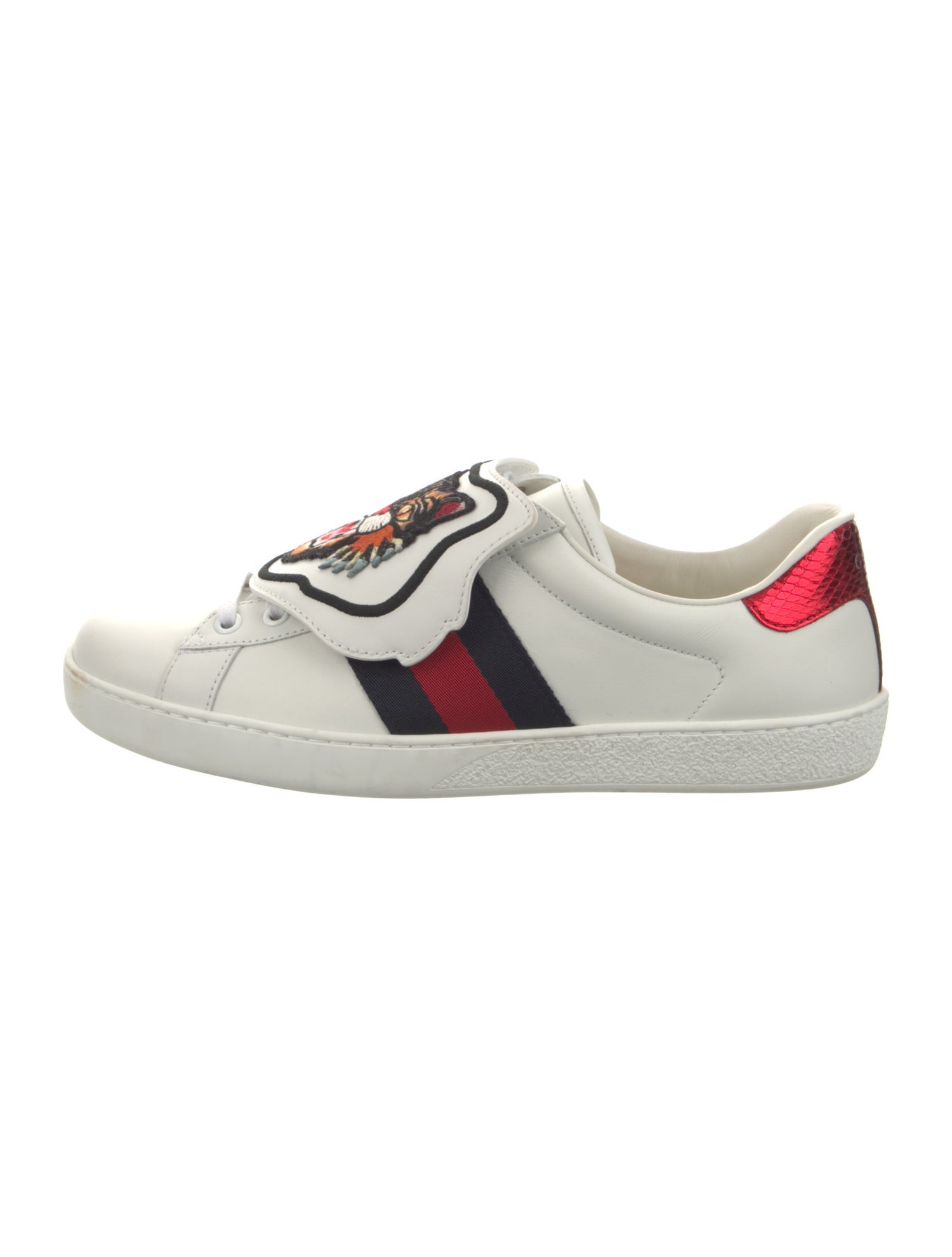 Gucci Sylvie Web Accent Leather Sneakers