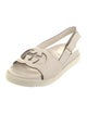 Gucci Interlocking G Logo Leather Slingback Sandals