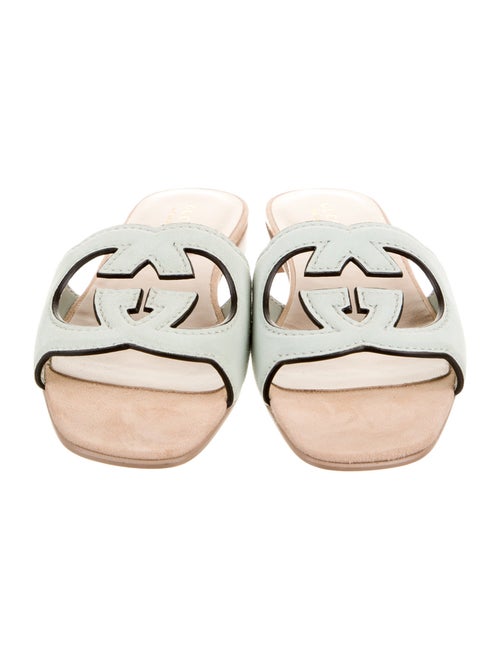 Gucci Interlocking G Logo Leather Slides