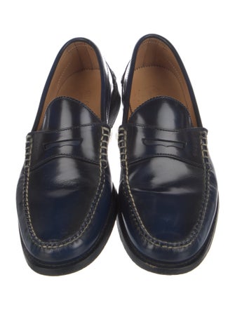Gucci Leather Scalloped Accent Dress Loafers